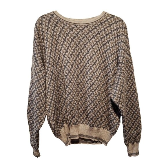 Vintage Maglificio Florence 100% Merino Wool Sweater XL Made In Italy Grandpa - Picture 1 of 6